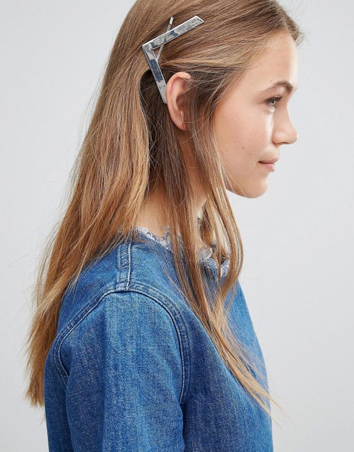 Designb Geo Arrow Hair Clip - Silver