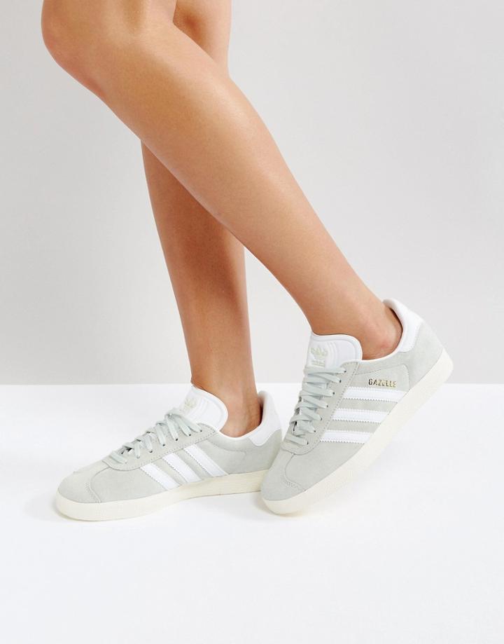 Adidas Originals Gazelle Sneakers In Pale Green - Green