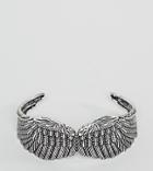 Reclaimed Vintage Inspired Wing Bangle In Silver Exclusive To Asos - Silver