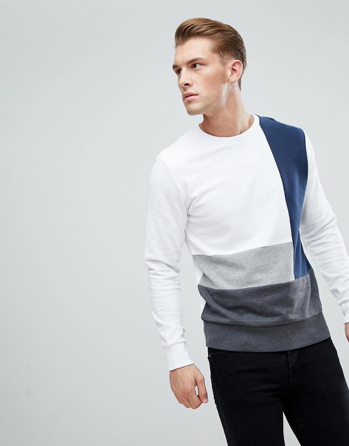 Jack & Jones Originals Color Block Sweatshirt - White