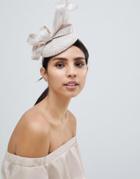 Elegance Lace Pillarbox Fascinator Hat - Gold