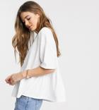 Asos Design Tall Casual Smock Top-white