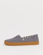 Toms Cupsol Espadrilles In Gray Canvas - Gray