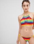 Jaded London Crochet Bikini Set - Multi