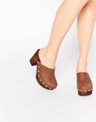 Asos Ohio Leather 70's Heels - Tan