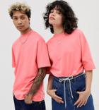Collusion Unisex Jersey Top In Pink - Pink