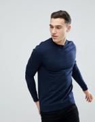 Asos Design Muscle Sweatshirt In Navy - Navy