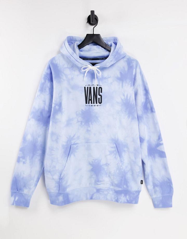 Vans Tall Type Tie Dye Hoodie In Blue - Part Of A Set-blues