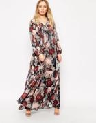 Needle & Thread Rose Water Print Chiffon Gown - Rose Water