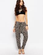 Rokoko Hareem Pants In Leopard Print - Multi