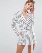 The English Factory Striped Romper - White