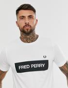 Fred Perry Graphic Print T-shirt In White
