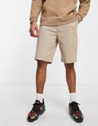 Topman Relaxed Chino Short In Stone-neutral