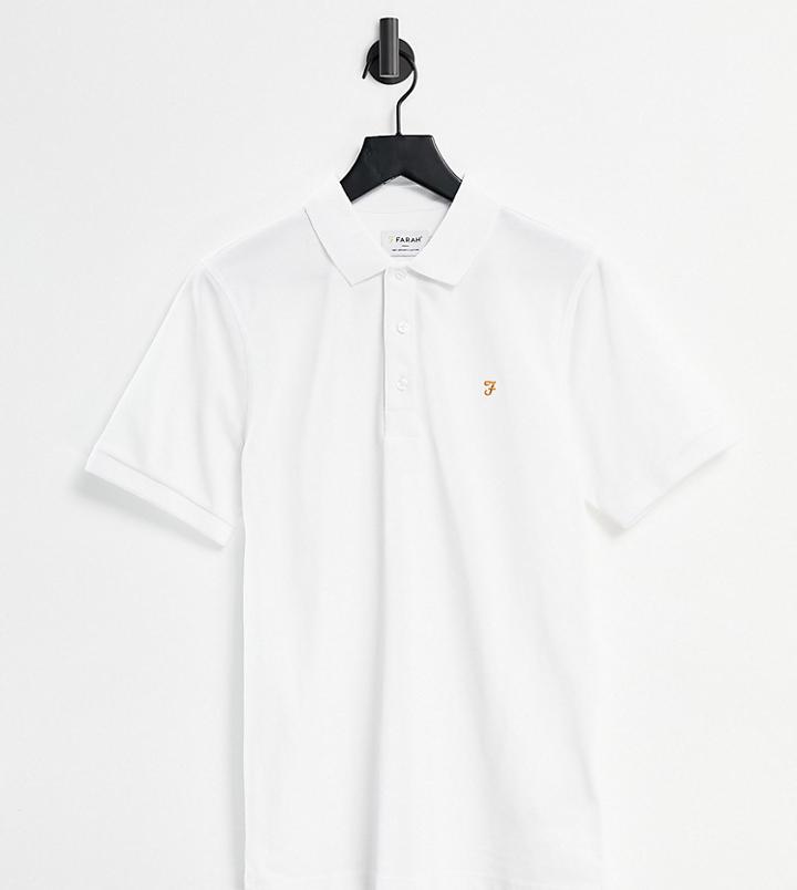 Farah Blanes Tall Organic Cotton Polo In White