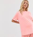 Asos Design Maternity Mix & Match Pyjama Jersey Tee - Red