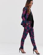 Mbym Metallic Floral Jacquard Suit Pants - Multi