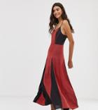 Brave Soul Tall Gina Maxi Dress In Mix Print - Red