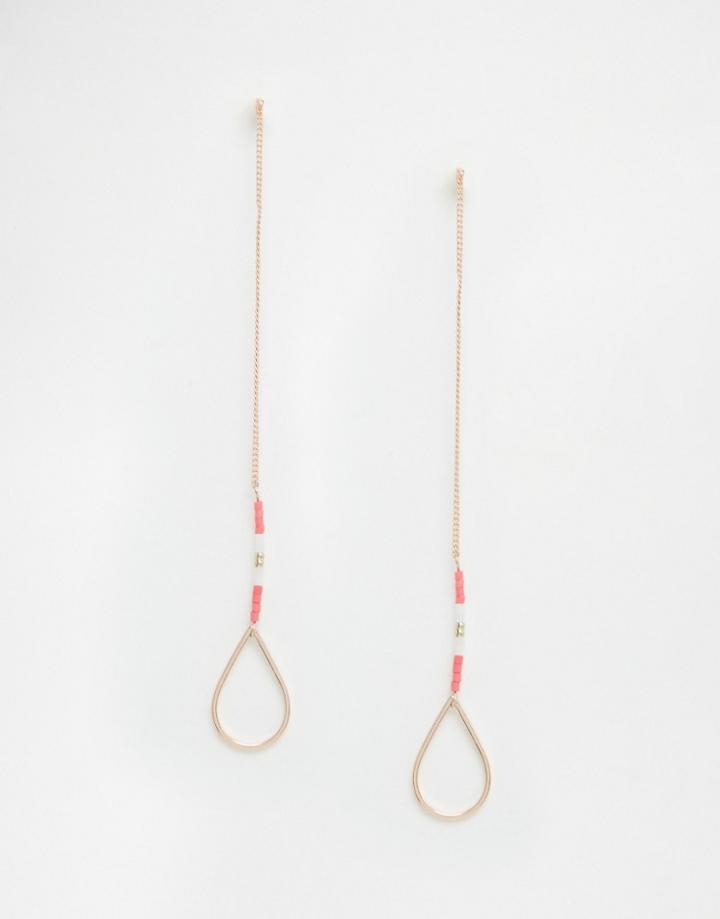 Asos Fine Shape Bead Earring - Multi