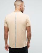 Another Influence Center Back Tape T-shirt - Beige
