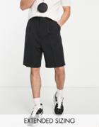 Asos Design Smart Wide Shorts In Black