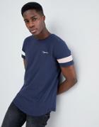 Jack & Jones Originals T-shirt With Pique Arm Stripes - White