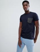 French Connection Contrast Pocket T-shirt-navy