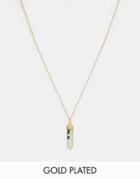 Rock N Rose Lordes Tree Agate Pendulum Necklace - Gold