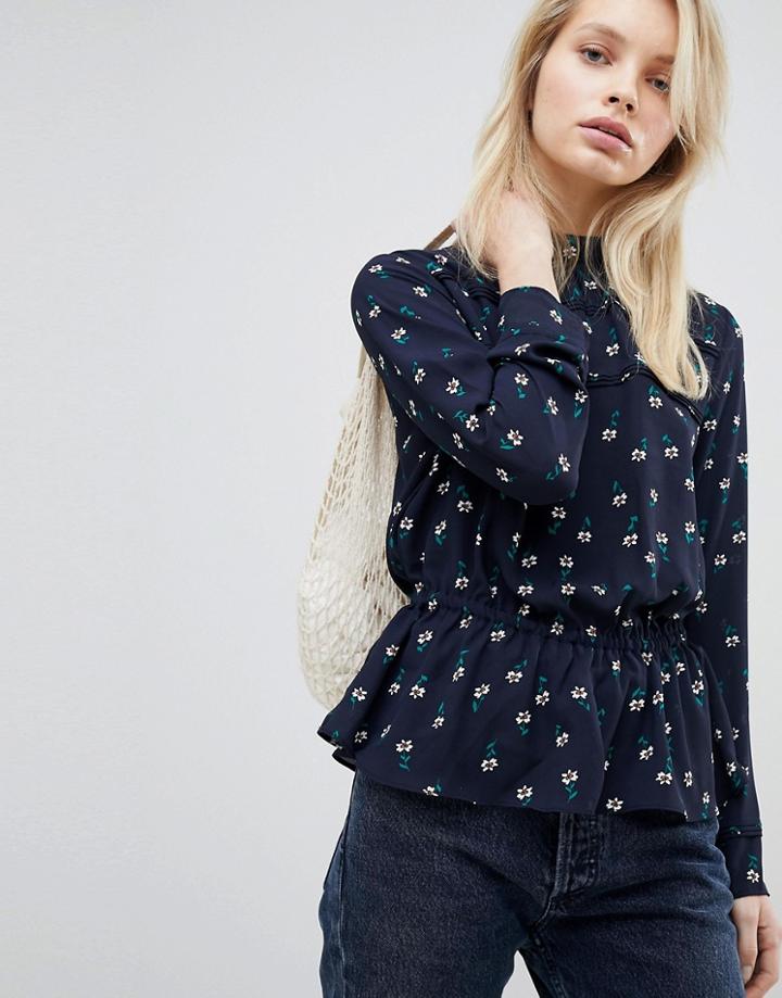 Only Floral Ruffle Blouse - Multi