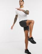 New Look Sport Recycled Polyester Running Shorts In Gray-grey