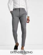 Asos Design Wedding Super Skinny Suit Pants In Birdseye Texture In Tan-brown