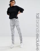 Starry Eyed Tall Heavily Embellished Floral Detail Joggers - Gray