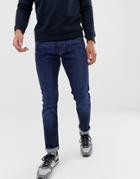 Emporio Armani J06 Stretch Slim Fit Jeans In Mid Wash-blue