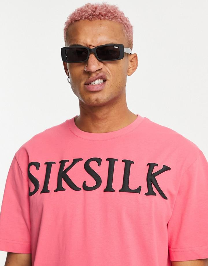 Siksilk Logo Oversize T-shirt In Pink