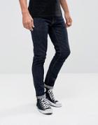 Nudie Jeans Co Tight Terry Super Skinny Jean Rinse Twill Wash - Navy