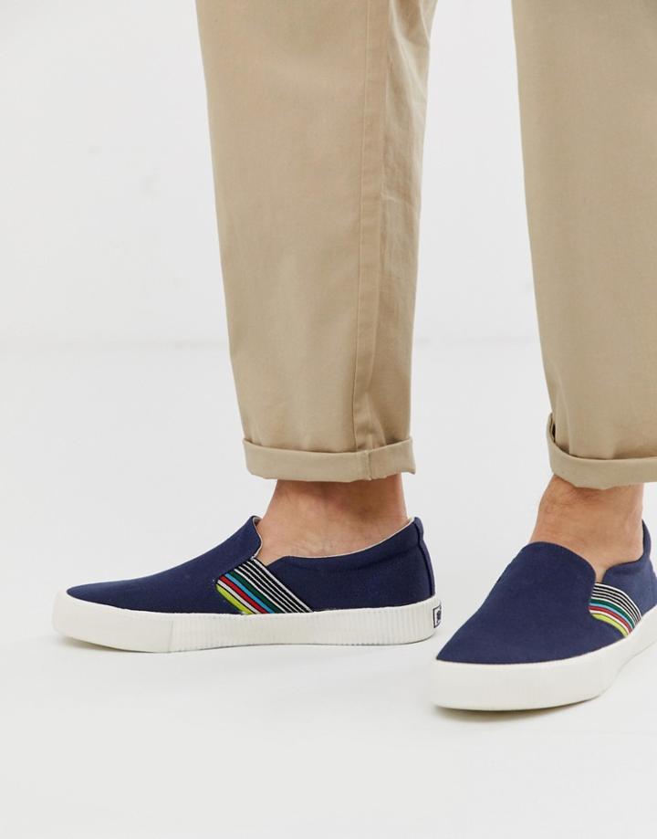 Original Penguin Rainbow Plimsoll In Navy - Navy