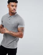 Boss Casual Slim Fit Logo Washed Polo Shirt In Gray - Gray