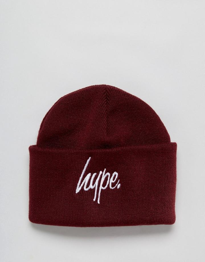 Hype Script Beanie Hat - Red
