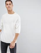 Only & Sons Short Sleeve Knit With Chest Pocket - White