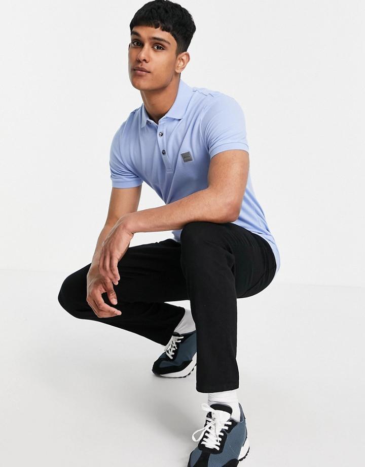 Boss Passenger Slim Fit Polo In Blue