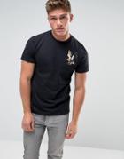 Threadbare Sequined Eagle T-shirt - Black