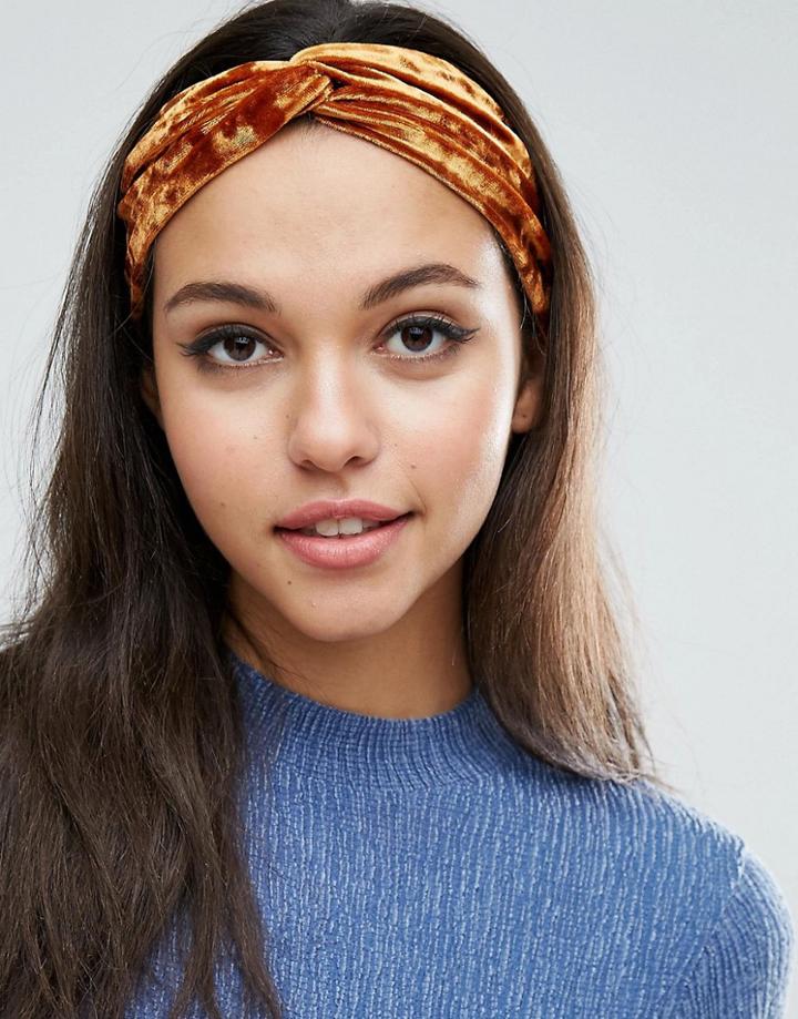 Limited Edition Premium Velvet Hair Turban - Orange