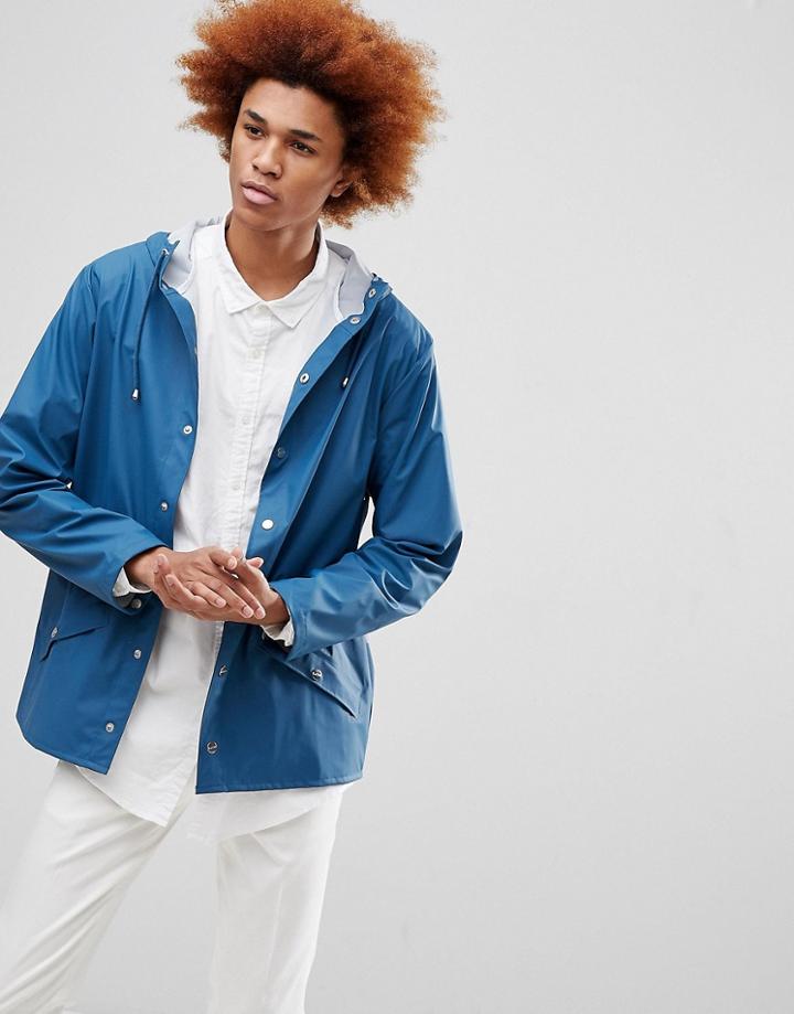 Rains 1201 Jacket In Blue - Blue