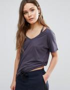 New Look Cut Away T-shirt - Black