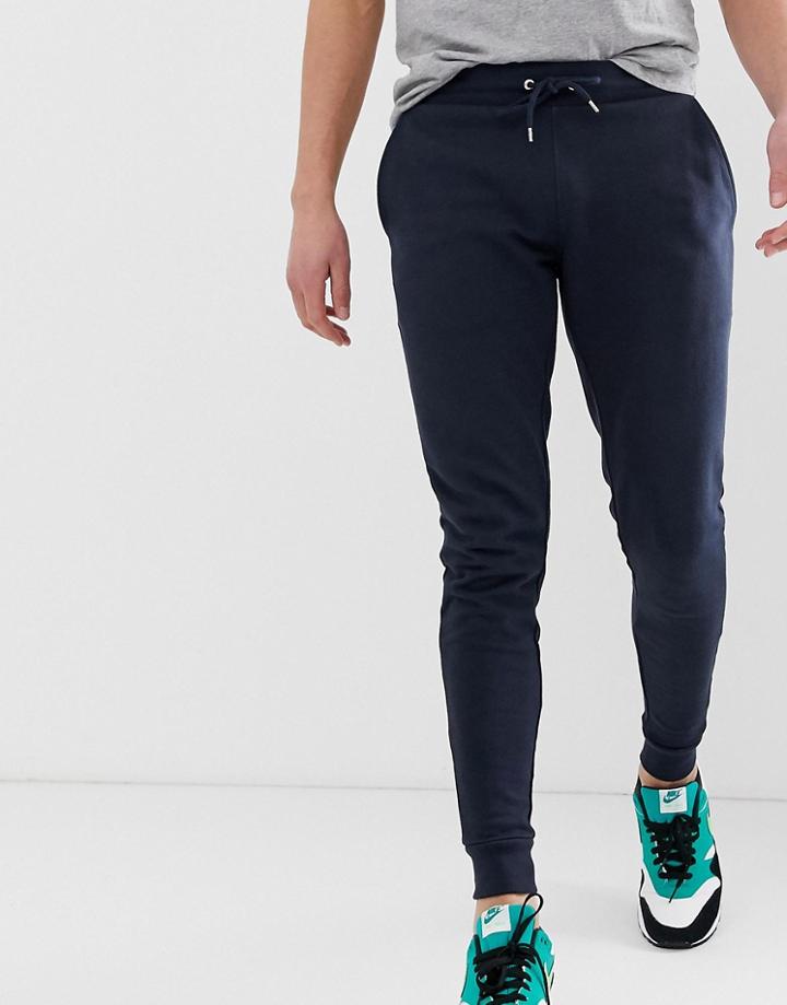 Asos Design Skinny Sweatpants In Navy