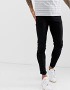 Apt Super Skinny Jeans In Black - Black