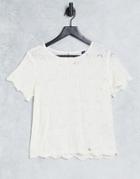 Superdry Lilah Lace T-shirt In White