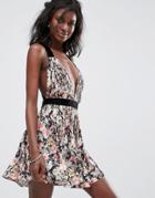 Majorelle April Open Back Floral Dress - Multi