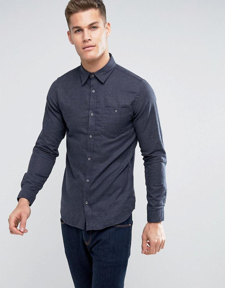 Jack & Jones Flannel Shirt - Navy
