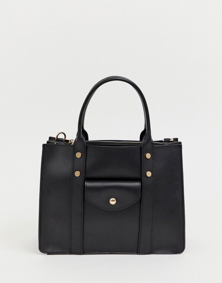Melie Bianco Structured Tote Bag - Red