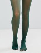 Asos Design Recycled 40 Denier Tights In Forest Green - Green